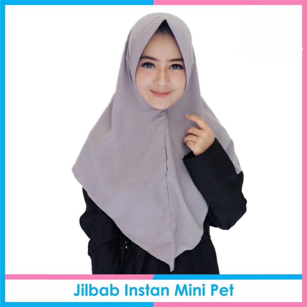  Jilbab  Kerudung Hijab Khimar  Instan Mini Pet Dayli Anggun 