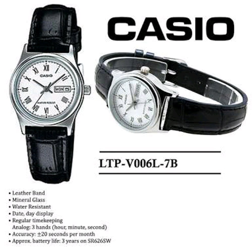 Jam Tangan Wanita Cewek CASIO Original LTP-V006L-7B Tahan