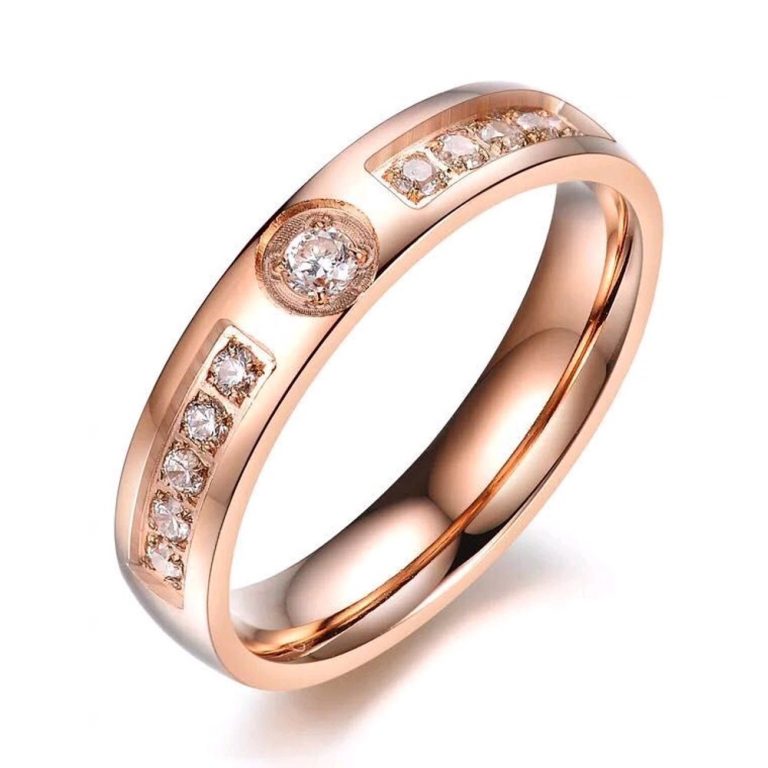  Cincin  Pasangan Couple Rose  Gold  Silver Gratis Ukir Nama 